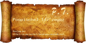 Pospischel Tézeusz névjegykártya